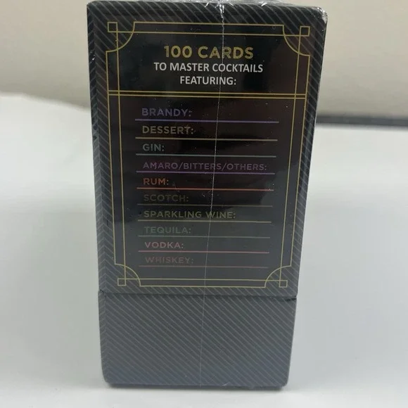 100 Cocktail Recipes to Master Cocktails in Bartender Cards NIB - Picture 5 of 7